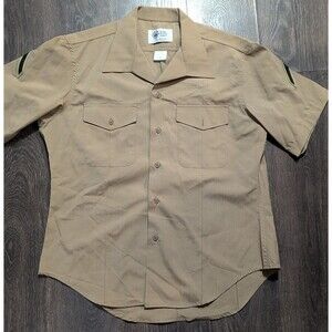 Defense Logistics Agency Valor Collection size 17 SS USMC Women's Shirt Khaki